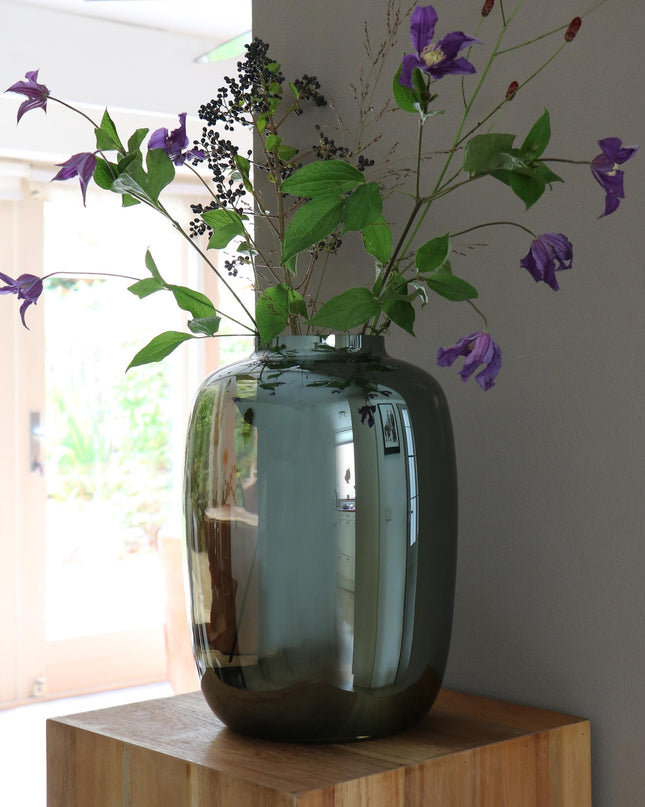 Vaas glas - H35 W25 - Artic - Grey