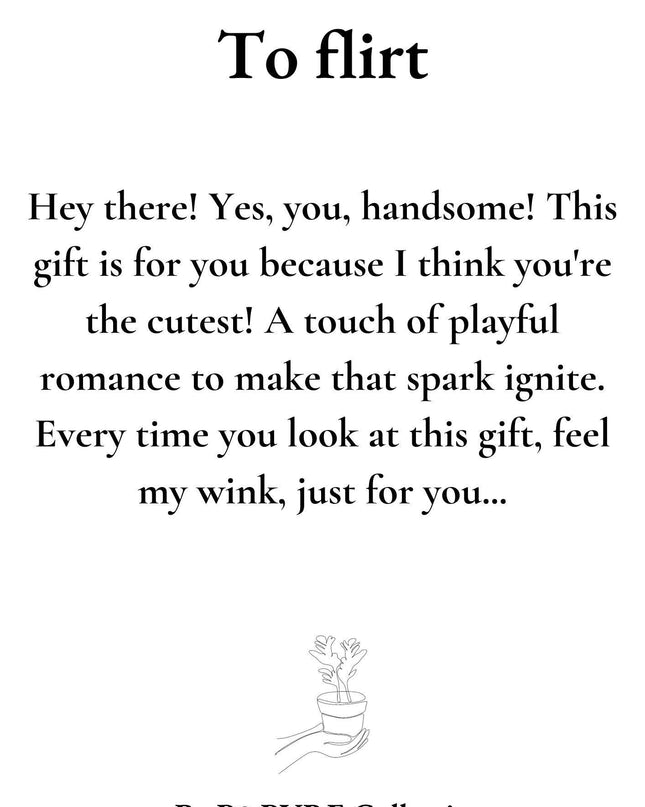 Rosa Light Pink Gift "To Flirt" met wenskaart - Ø12cm - ↕30cm