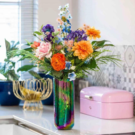 Artificial Flower Bouquet “Colorful Bloom Deluxe” – Real Touch – 70 cm – 18 Stems