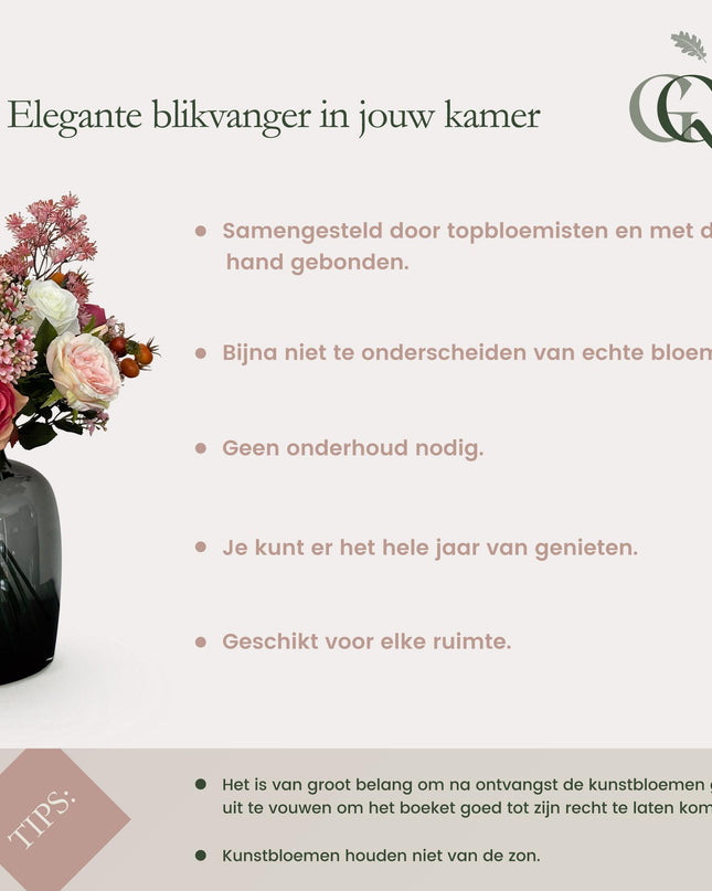 Kunstbloemen - Luxury Glam XL - 90cm