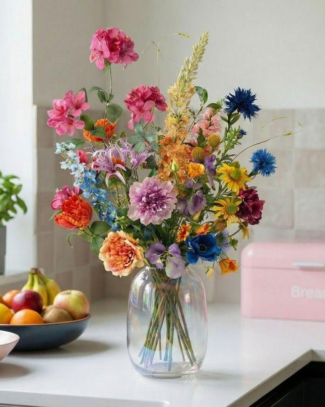 Artificial flowers - bouquet Summer Harmony Deluxe - 19 stems - ↑ 100 cm - Silk flowers