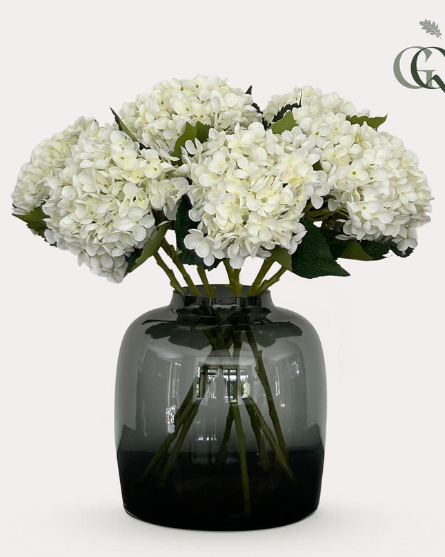 Kunstbloemen Solo - White - Hydrangea Flower - x 8 - 52 cm
