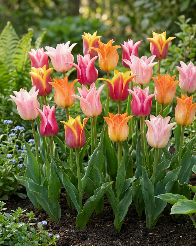 96x Tulipa Ballade mix - Lelievormige tulp Ballade mix - Diversen - Voorjaarsbloeier - Bolmaat 11/12