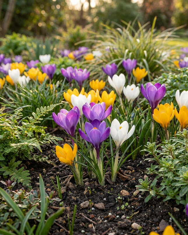 400x Crocus Species mix - Mezcla de especies de azafrán - Variados - Bulbo para naturalizar - Calibre del bulbo 5/6