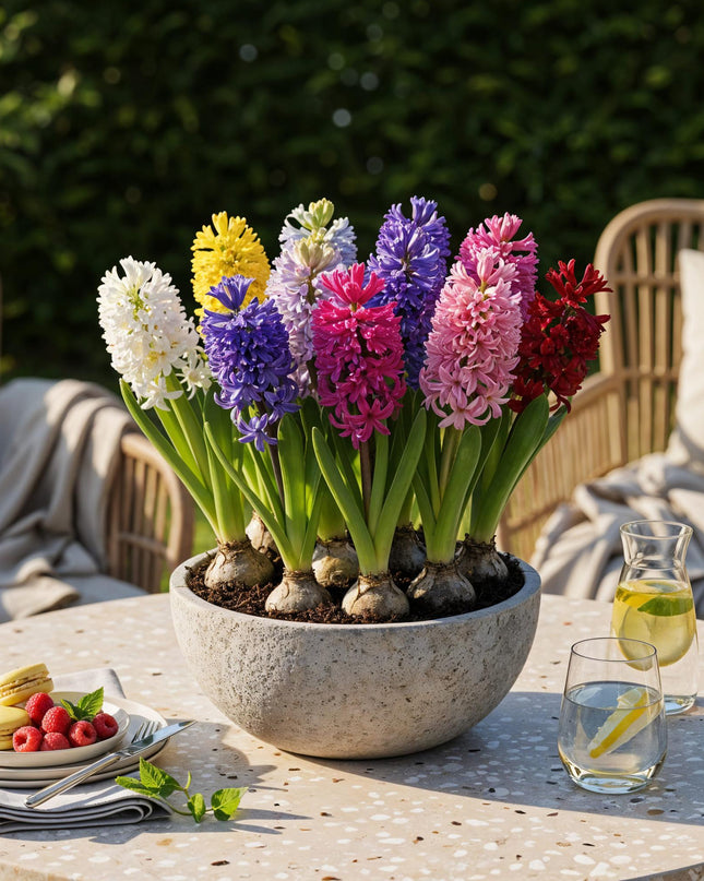 Bloembollen - Hyacinth mix - Diversen Kleuren - 10 stuks - Bolmaat 14/15 - XXL Pack