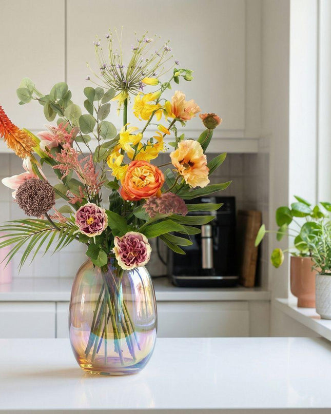 Artificial flowers - bouquet Soft Amber Deluxe - 12 stems - ↑ 105 cm