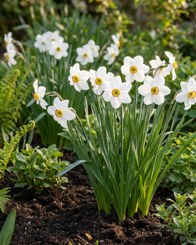 240x Narcissus Recurvus - Witte fazantoog - Wit - Voorjaarsbloeier - Bolmaat 10/12