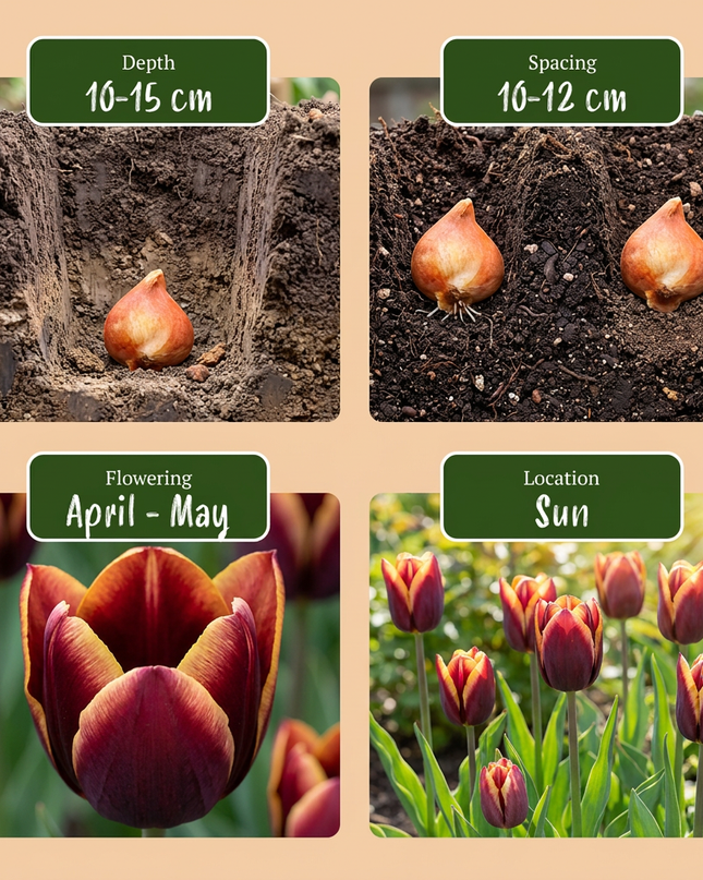120x Tulipa My Favourite Topping – Tulpe My Favourite Topping – Verschiedene – Frühjahrsblüher – Zwiebelgröße 11/12