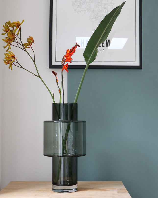 Vaas glas Juba - H40 W20 - Grey