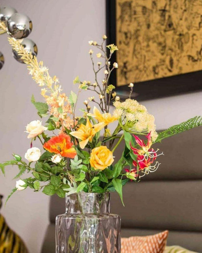 Artificial flowers - bouquet Soft Amber Deluxe - 12 stems - ↑ 105 cm