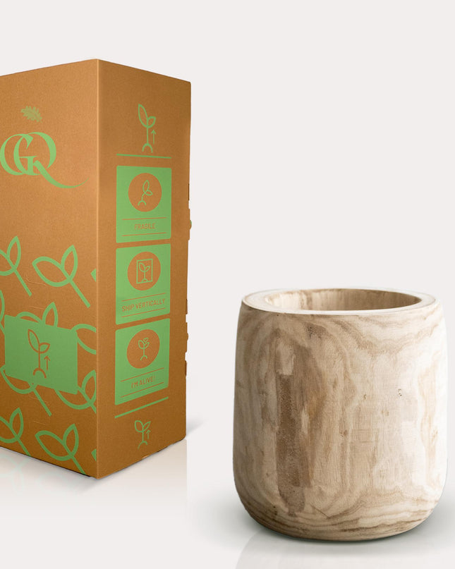 Pot Hout lichtbruin L - H31 W29