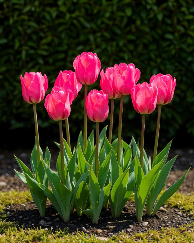 Bloembollen - Tulp Triumph Pink - Kleur Roze - 15 stuks - Bolmaat 11/12 - XXL Pack