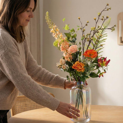 Artificial flowers - bouquet Soft Amber Deluxe - 12 stems - ↑ 105 cm