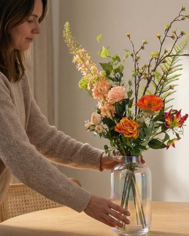 Artificial flowers - bouquet Soft Amber Deluxe - 12 stems - ↑ 105 cm