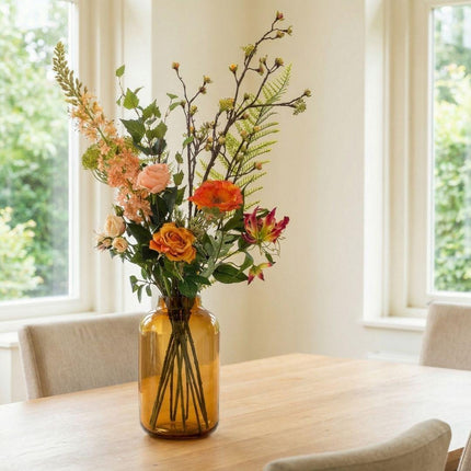 Artificial flowers - bouquet Soft Amber Deluxe - 12 stems - ↑ 105 cm