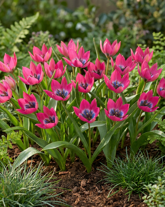 50x Tulipa Klein Schoonheid - Tulipa Little Beauty - Rosa - Floración primaveral - Calibre del bulbo 6/+