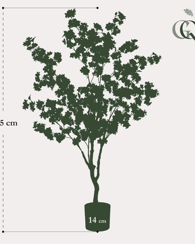 Kunstplant - Prunus - Kersenbloesem - Roze - ↕ 135cm