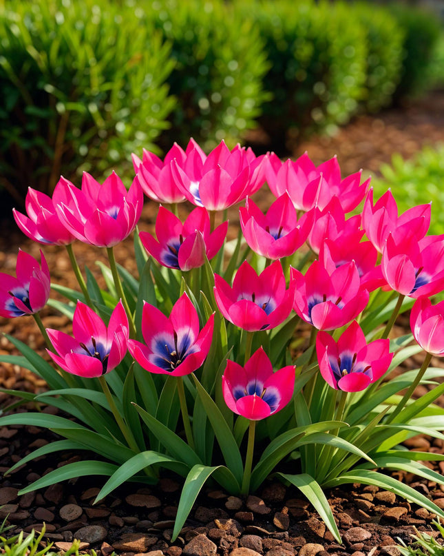 Bloembollen - Tulp Little Beauty - Kleur Donker Roze - 25 stuks - Bolmaat 6/7 - XXL Pack