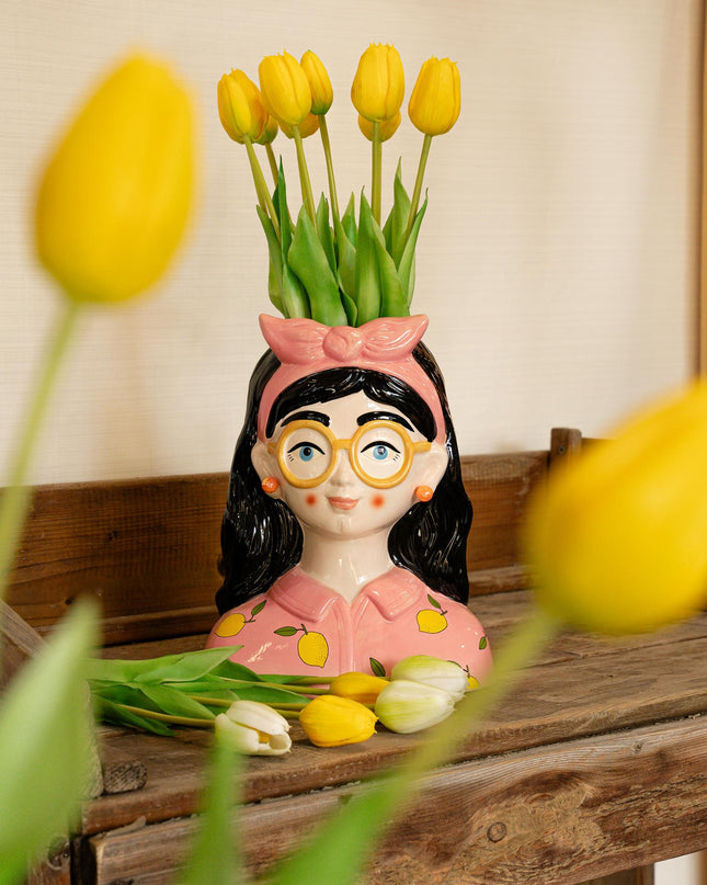 Kunst Tulpen Geel - 10 stuks - 'Real Touch' - 42 cm