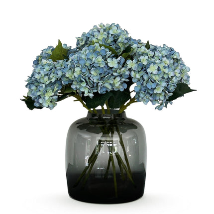 Kunstbloemen Hydrangea Blue - 8 stuks - 52 cm