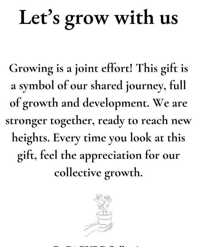 Sansevieria Gift "Let's Grow With Us" met wenskaart - Ø12cm - ↕30cm