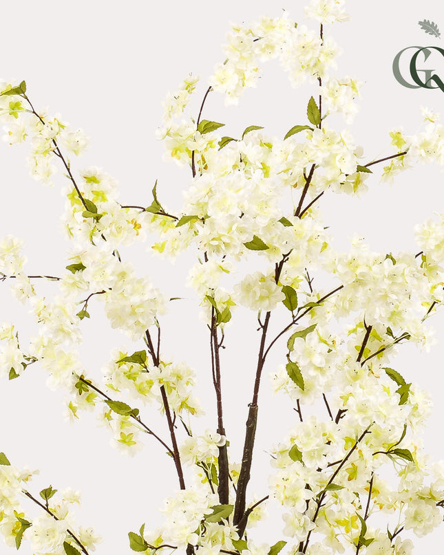 Kunstplant - Prunus - Kersenbloesem - Wit - ↕ 135cm