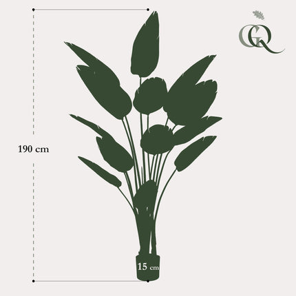 Kunstplant - Strelitzia Nicolai - Paradijsvogelbloem - ↕ 190 cm