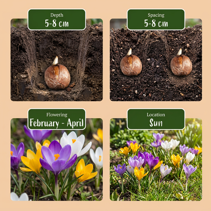 400x Crocus Species mix - Crocus species mix - Miscellaneous - Naturalizing bulb - Bulb size 5/6