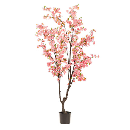Kunstplant - Prunus - Kersenbloesem - Roze - ↕ 210cm