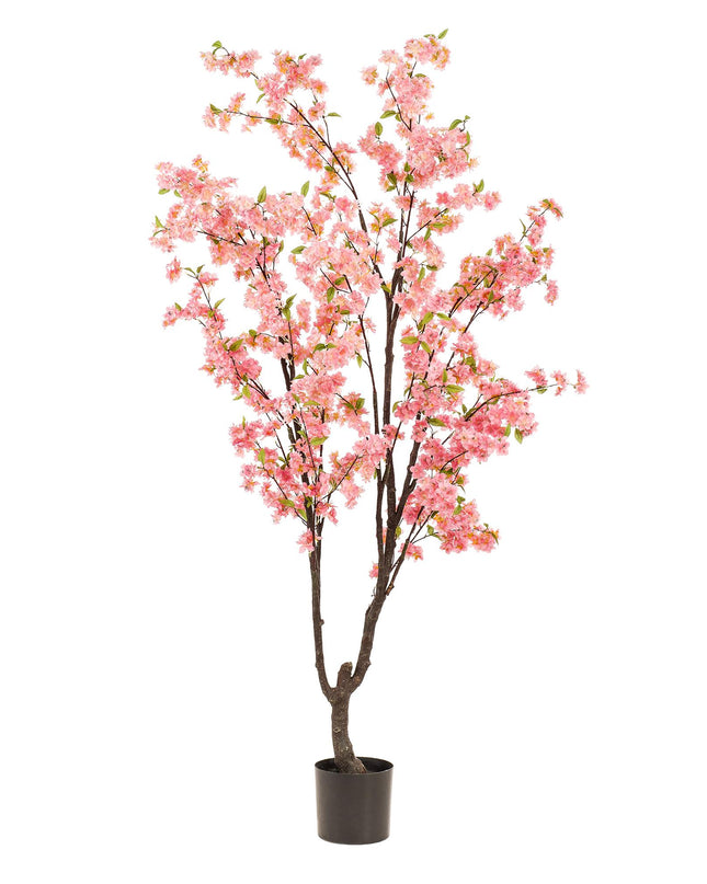 Kunstplant - Prunus - Kersenbloesem - Roze - ↕ 210cm