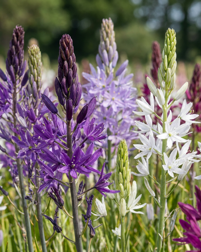 40x Camassia leichtlinii Mix - Camasia grande - Azul y blanco - Floración estival - Calibre del bulbo 12/14