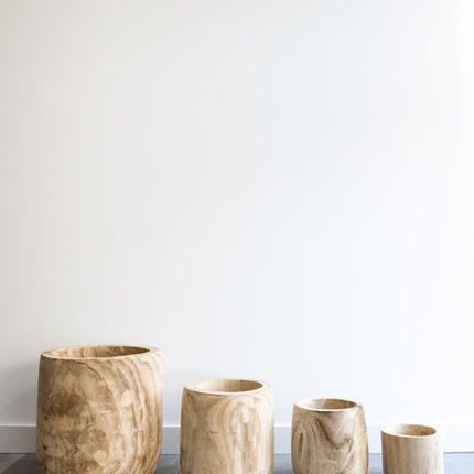 Pot Hout lichtbruin M - H25 W23