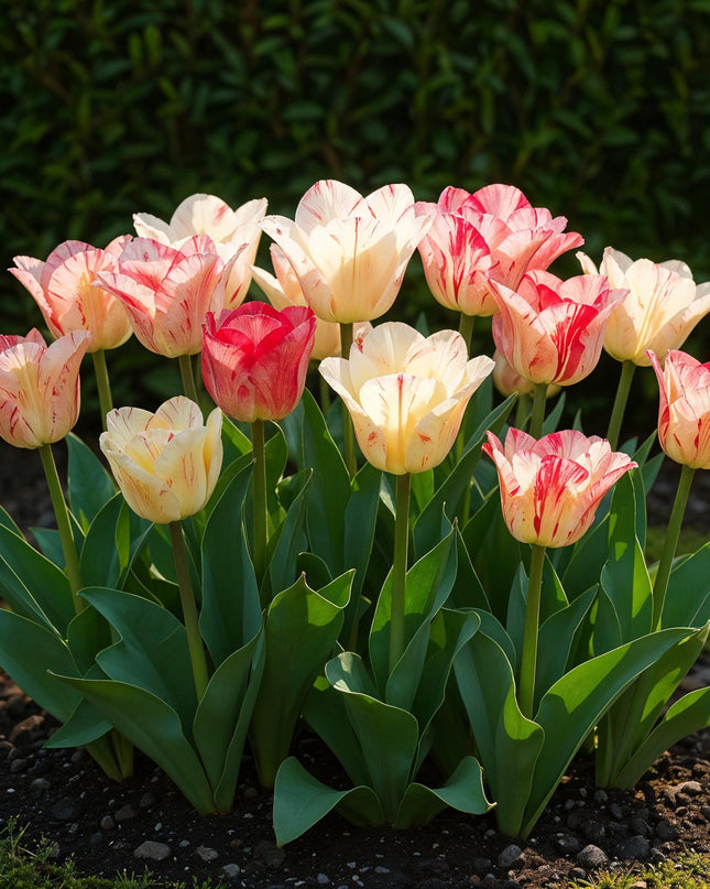 Bloembollen - Tulp Hemisphere mix - Diversen Kleuren - 12 stuks - Bolmaat 11/12 - XXL Pack