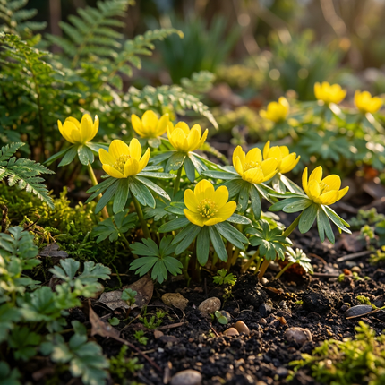 200x Eranthis Cilicica – Kilikischer Winterling – Gelb – Frühjahrsblüher – Zwiebelgröße 4/5