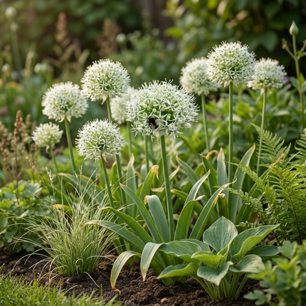 12x Allium Mount Everest - Zierlauch - Weiß - Sommerblüher - Zwiebelgröße 16/18