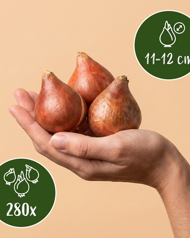 280x Tulipa Blueberry mix - Tulipa Blueberry mix - Diversen - Voorjaarsbloeier - Bolmaat 11/12