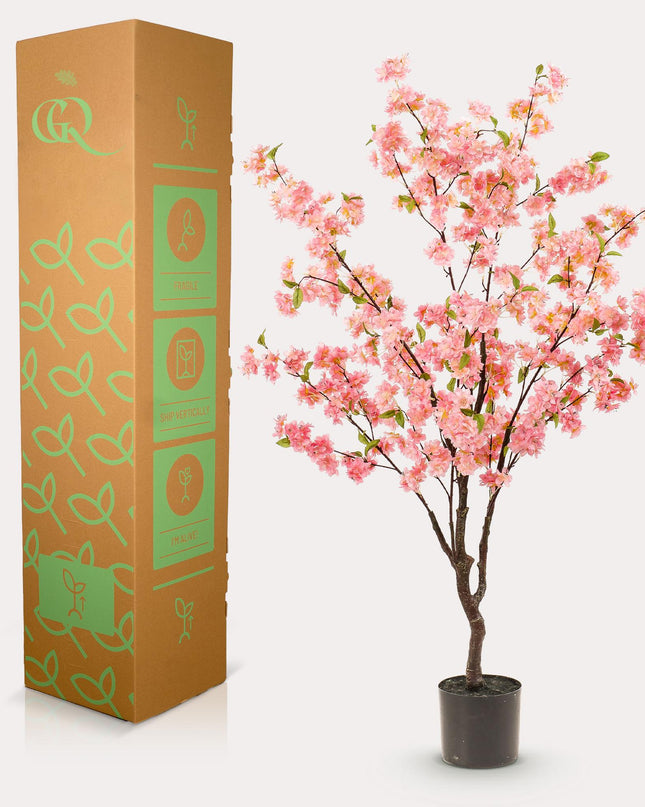 Kunstplant - Prunus - Kersenbloesem - Roze - ↕ 135cm