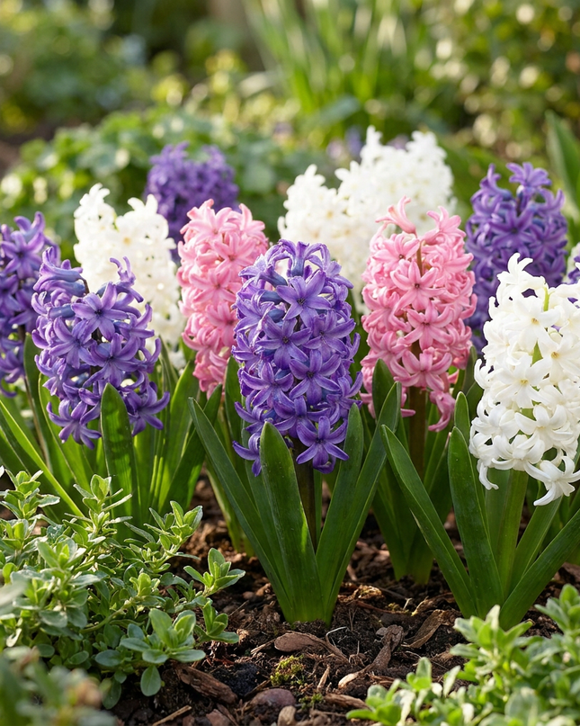 20x mezcla de Hyacinthus Pastel - mezcla de jacintos pastel - Pastel - Floración primaveral - Calibre del bulbo 14/15