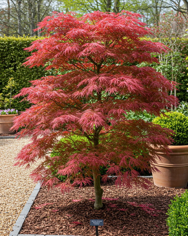 Acero giapponese - Acer palmatum Beni Maiko - Rosso - 2 pezzi - Vaso 19cm Altezza 70cm