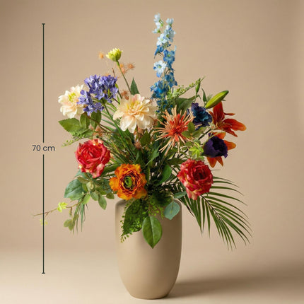 Artificial Flower Bouquet “Colorful Bloom Deluxe” – Real Touch – 70 cm – 18 Stems
