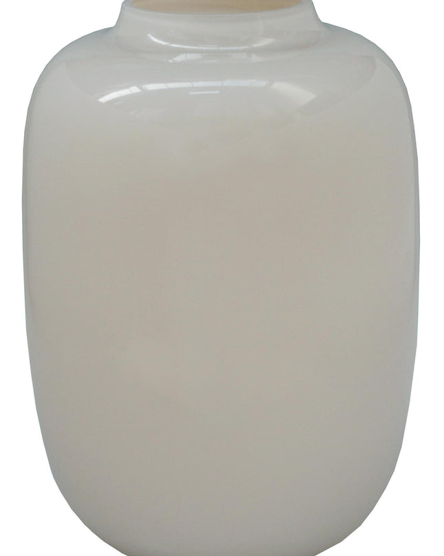 Vaas glas - H35 W25 -Artic Ivory