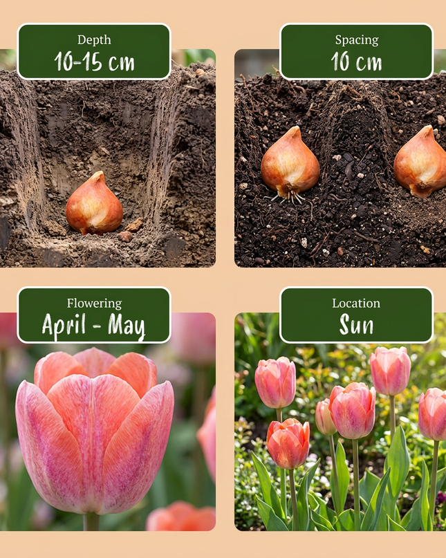 160x Tulipa Positive Vibe – Tulpe Positive Vibe – Verschiedene – Frühjahrsblüher – Zwiebelgröße 11/12