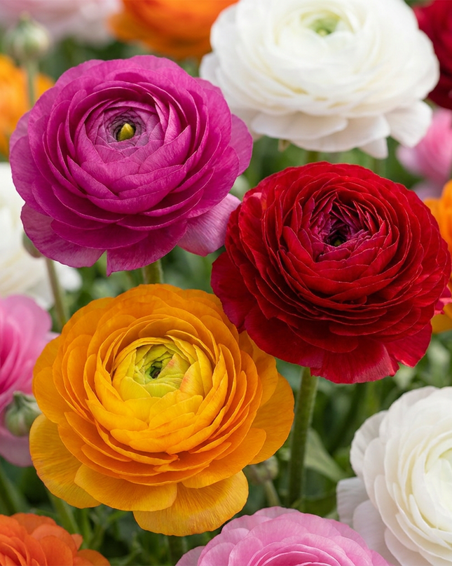 80x Ranunculus Mix - Ranonkel Mix - Diversen - Zomerbloeier - Bolmaat 5/6