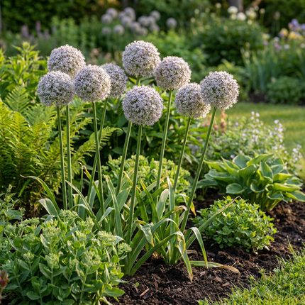 160x Allium Ping Pong - Ping-Pong-Zierlauch - Weiß - Sommerblüher - Zwiebelgröße 6/7