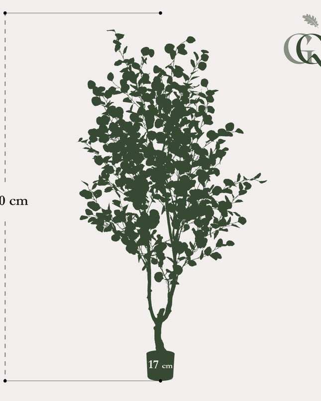 Kunstplant - Eucalyptus - Blauwe Gomboom  - ↕ 180 cm