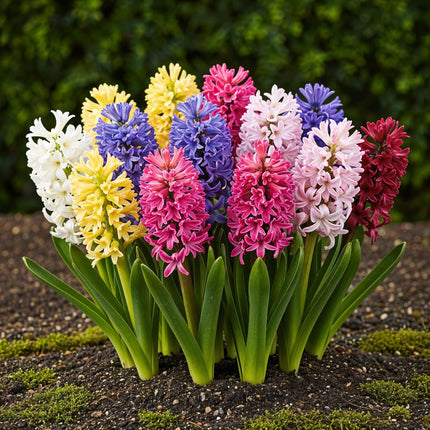 Bloembollen - Hyacinth mix - Diversen Kleuren - 10 stuks - Bolmaat 14/15 - XXL Pack