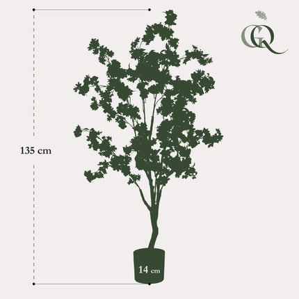 Kunstplant - Prunus - Kersenbloesem - Wit - ↕ 135cm