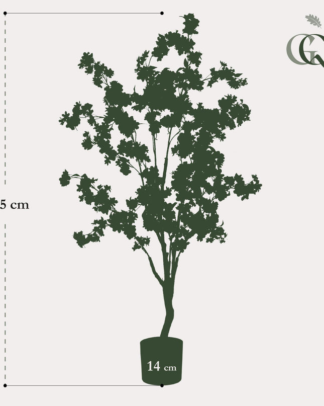 Kunstplant - Prunus - Kersenbloesem - Wit - ↕ 135cm