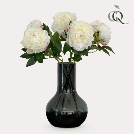 Kunstbloemen Peonies Crème - 5 stuks - 65cm