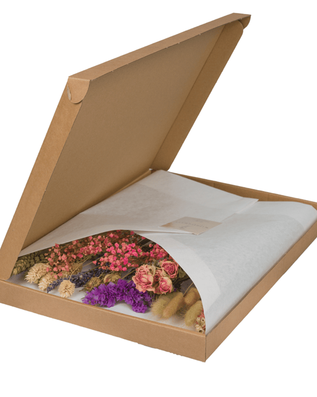 Droogbloemen in Letterbox - Pink